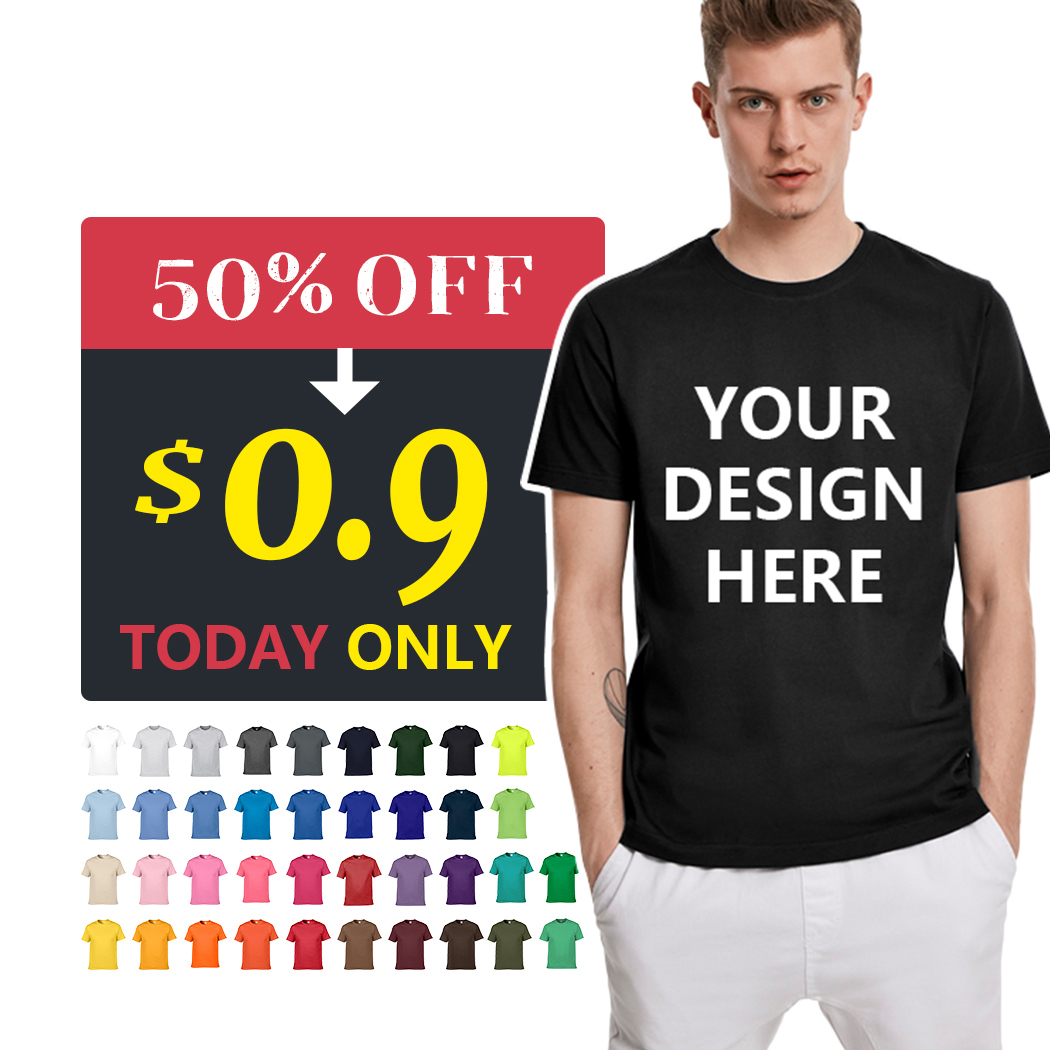 enerup Wholesale custom Mens Blank Camisas 100% Cotton Tshirt Printing High Quality Plain Custom Logo Printed Black T Shirts