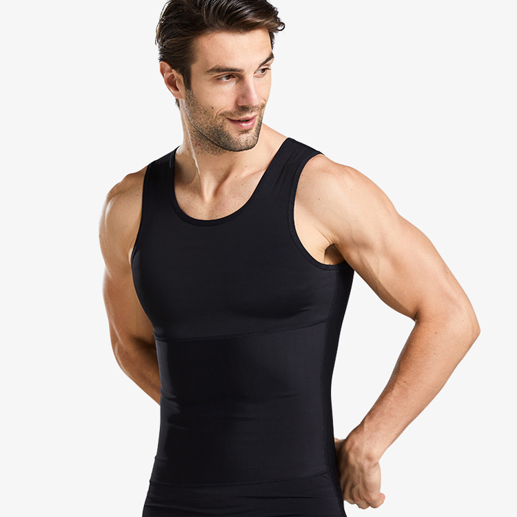 Enerup Wholesale Mens Copper Slimming Body Shaper Non-sleeve Shirt Gym Vest