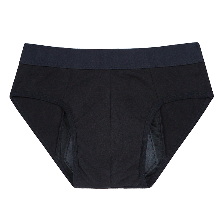 Mens Black Maximum Absorbency Washable Reusable Incontinence Underwear for Men Boxers & Briefs Spandex  Cotton 1pc opp Bag