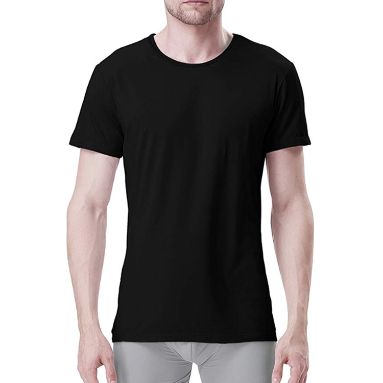 Enerup OEM ODM Soft Comfy Breathable Crew Neck Slim Fit Tees Short Sleeve White Mens Modal Undershirts T Shirt