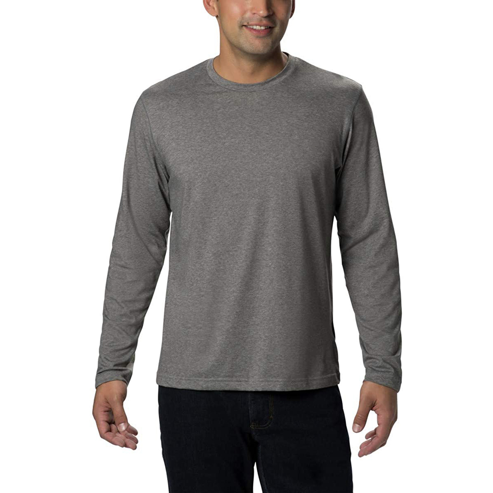 Enerup OEM/ODM Moisture Wicking Fabric Ultra-soft Cool Dry Mens Polyester Long Sleeve T-Shirt Long John