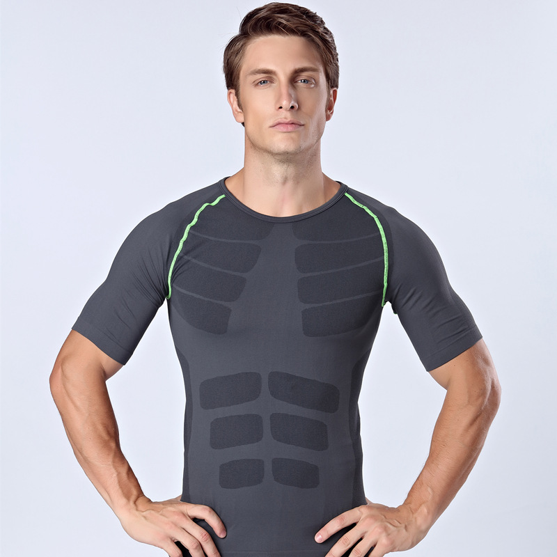 Stock yoga clothing quick dry fabric fit long sleeve sportswear men wholesale sport t shirt for men