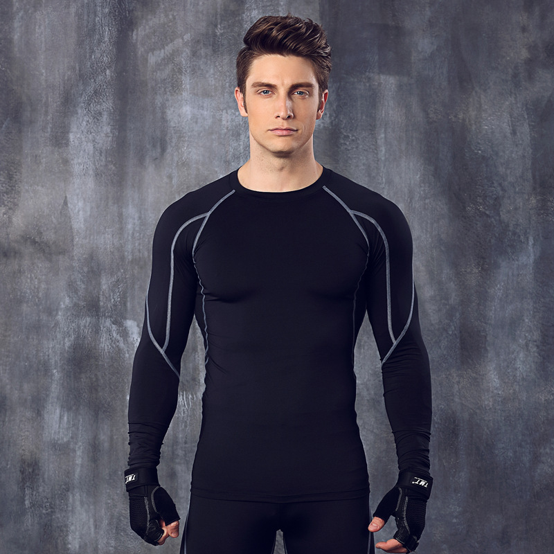Men’s T Shirt Wholesale Sport Top Running Training Clothing Elastic Compression Quick Drying Fitness Wear Tights