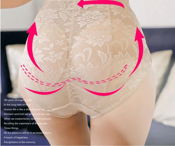 Manufacture price no MOQ Summer Women Sexy Breathable Hip Up Underwear Mid-Rise Butt Padded Panties Buttocks Shaper Bodyshaper