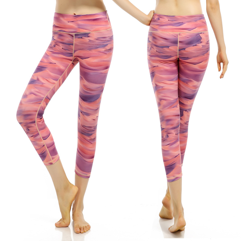 Custom made yoga pants wholesale printed yoga pants for women
