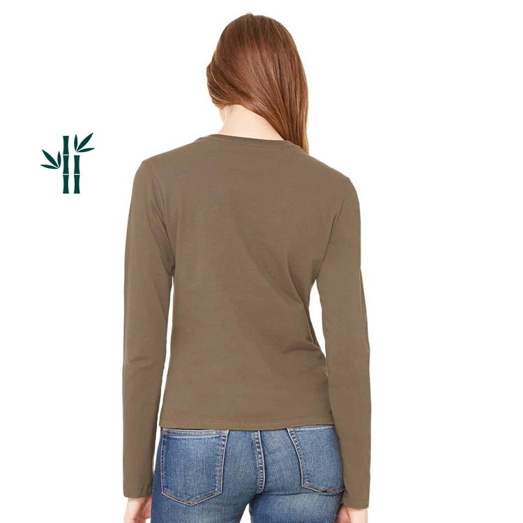 Enerup OEM/ODM Business Casual Striped Long Sleeve Bamboo Viscos Chemise Full Sleeve Oversize Plus Size Womens Shirt Undershirt