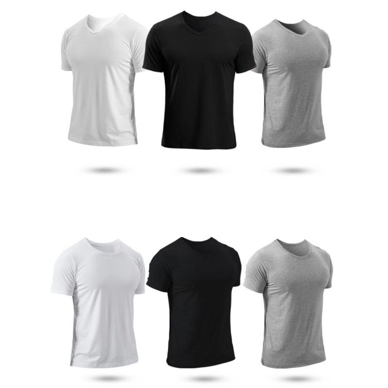 Enerup OEM ODM Hygroscopic Breathable Quick Drying Stretch Fitness Bamboo Short Sleeve Mens T-shirt