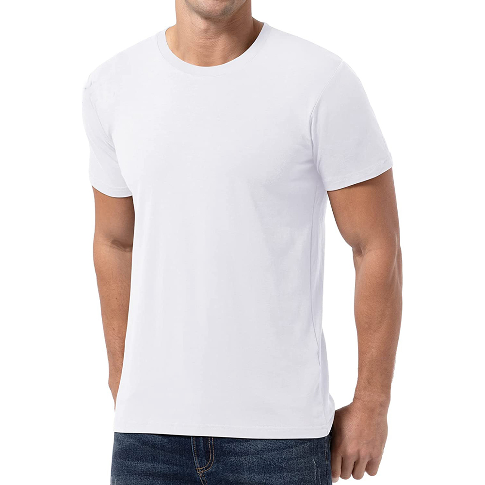 Enerup OEM ODM Soft Comfortable Balck White Wholesale Plus Size Quick Dry Bamboo short Sleeve Mens T-shirt