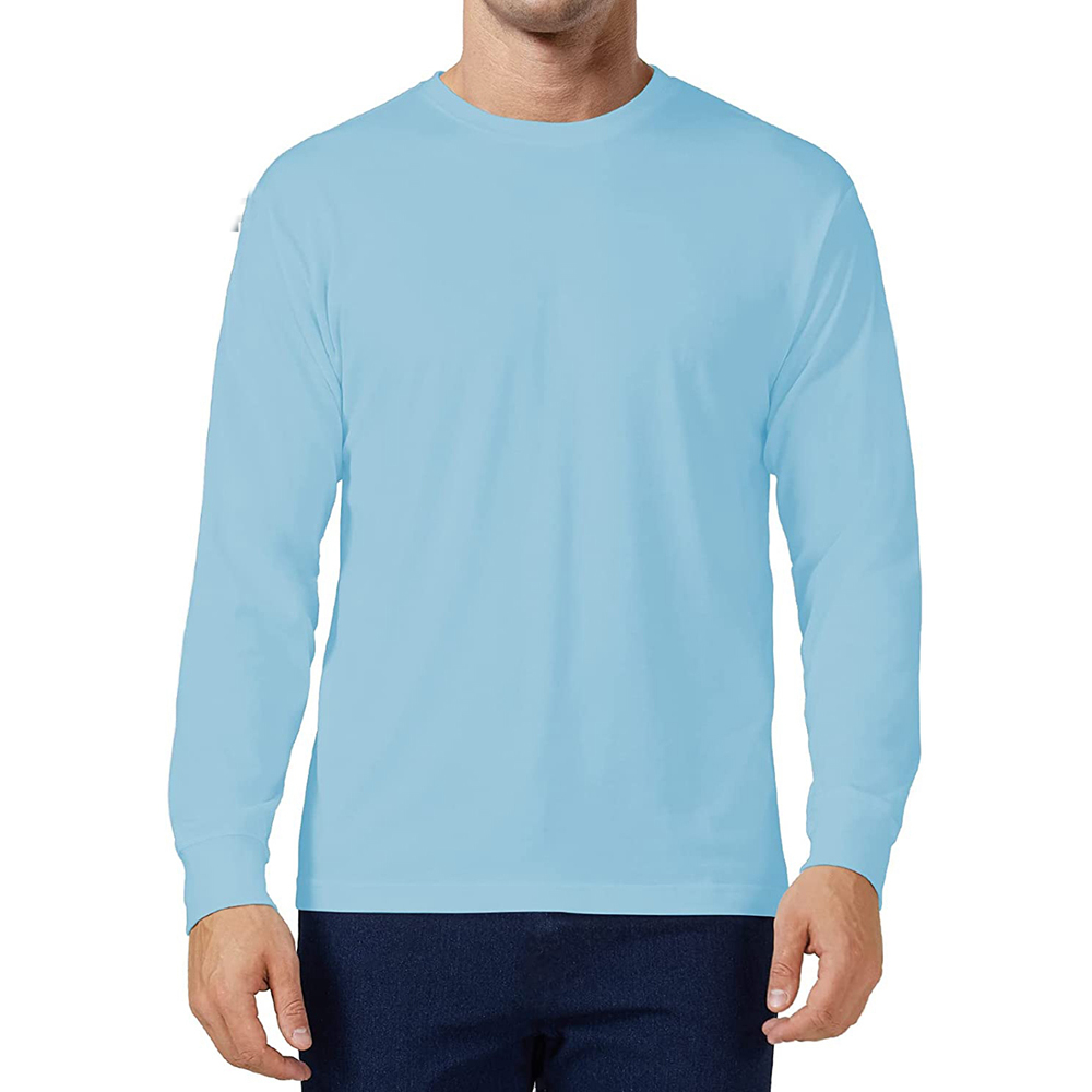 Enerup Custom Ultra-soft Cool Health Anti-UV Bamboo Comfortable Full Sleeve T-shirt Mens Plain Gym Slim Fit Long John