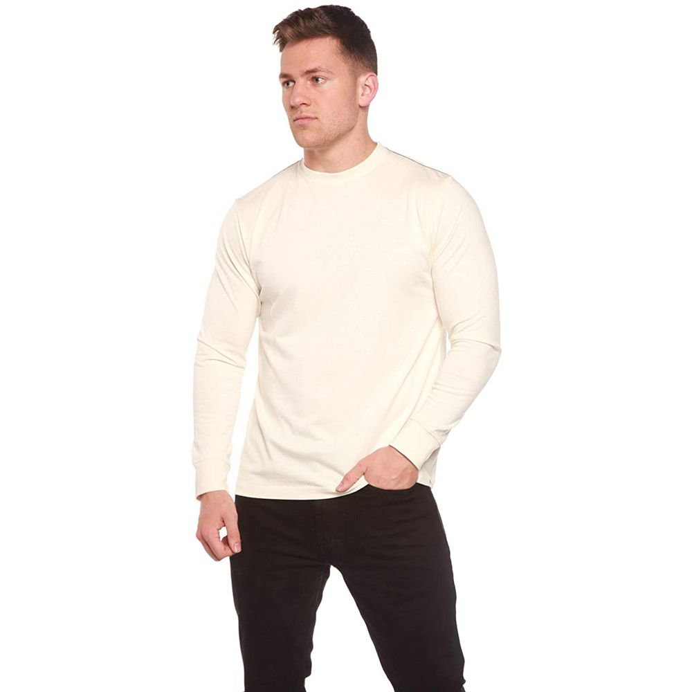 Enerup OEM ODM Long Sleeve T Shirt Polyester Male Health Anti-UV Bamboo Comfortable Long John Men Basic Tee Tops