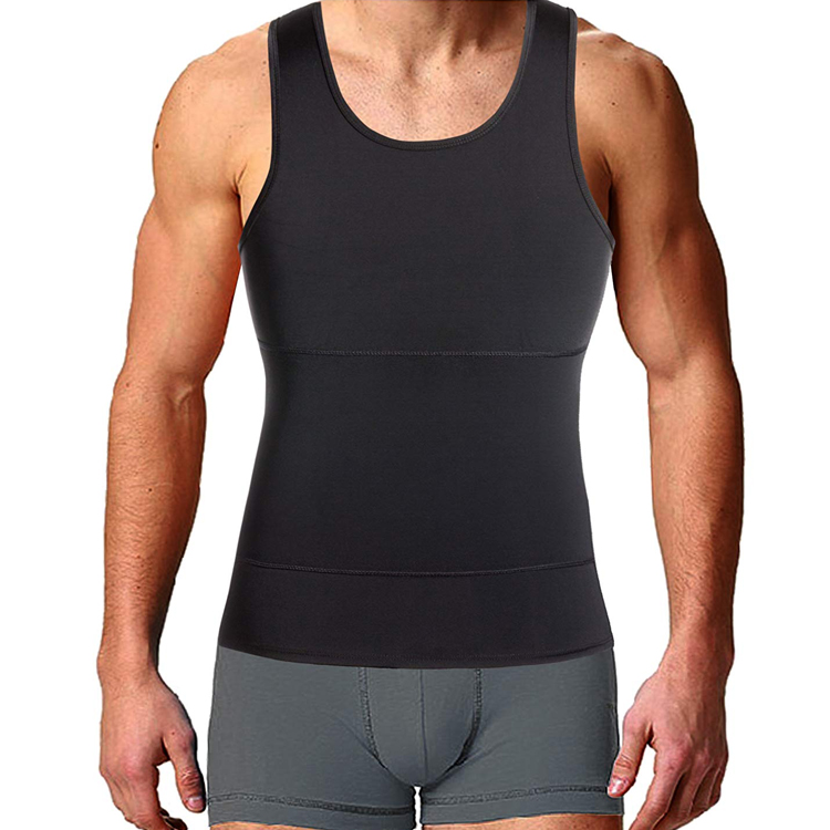 Sports Moisture Muscle Recovery Copper Compression Men gym Vest shirt