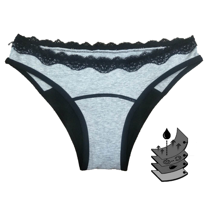 Plus size womens super absorbent briefs 4 layers leak proof incontinence underwear menstrual period panties