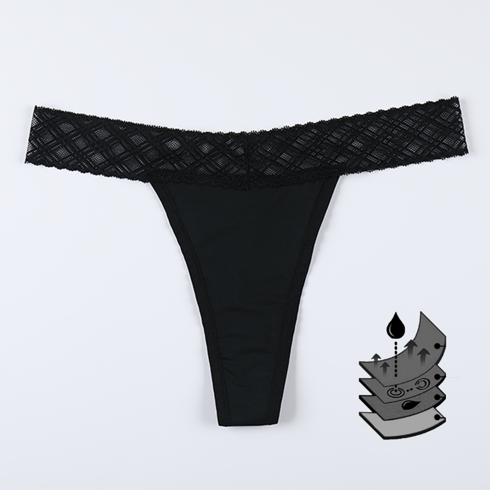 Menstruation panties thongs period pants panty sustainable underwear liner sanitary pads US EU sizing