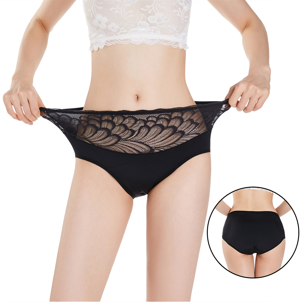 Wholesale Soft Women Reusable Leak Proof Sanitary Panties 4 Layer Period Panties Hygiene Menstrual Underwear