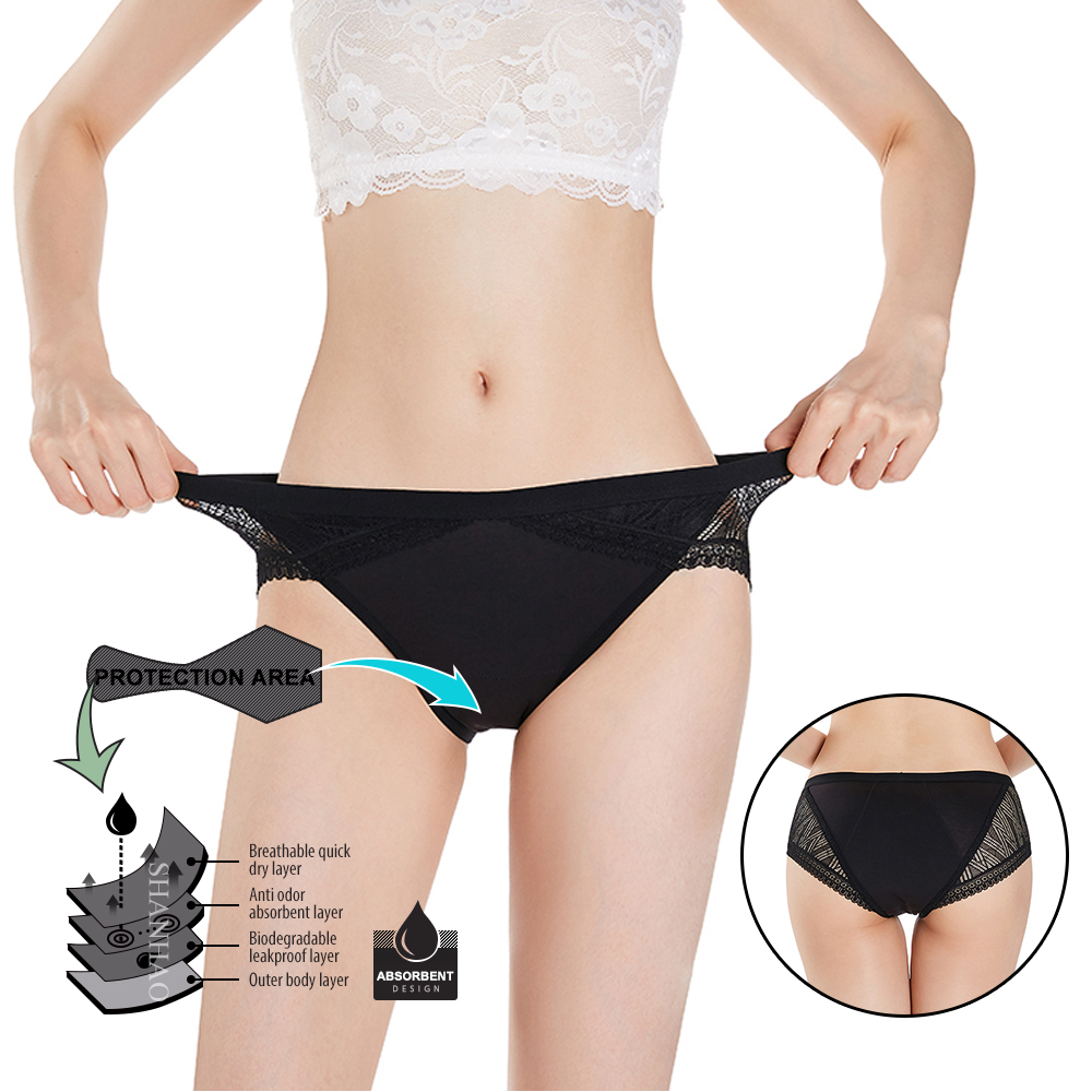 Custom Girls Period Panties Women Sustainable Safety Menstrual Underwear Female Physiological Absorbent Panties