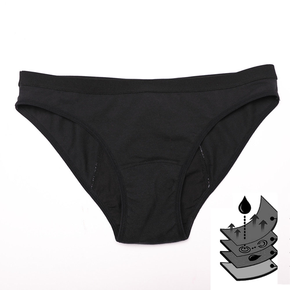 Plus size womens underwear absorb period 4 layers leak proof menstrual panties period panties for menstruation