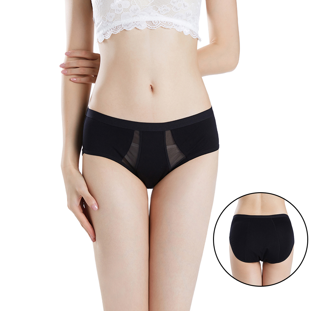 Plus size ladies sexy lace sanitary underwear leak proof menstrual period panties for women