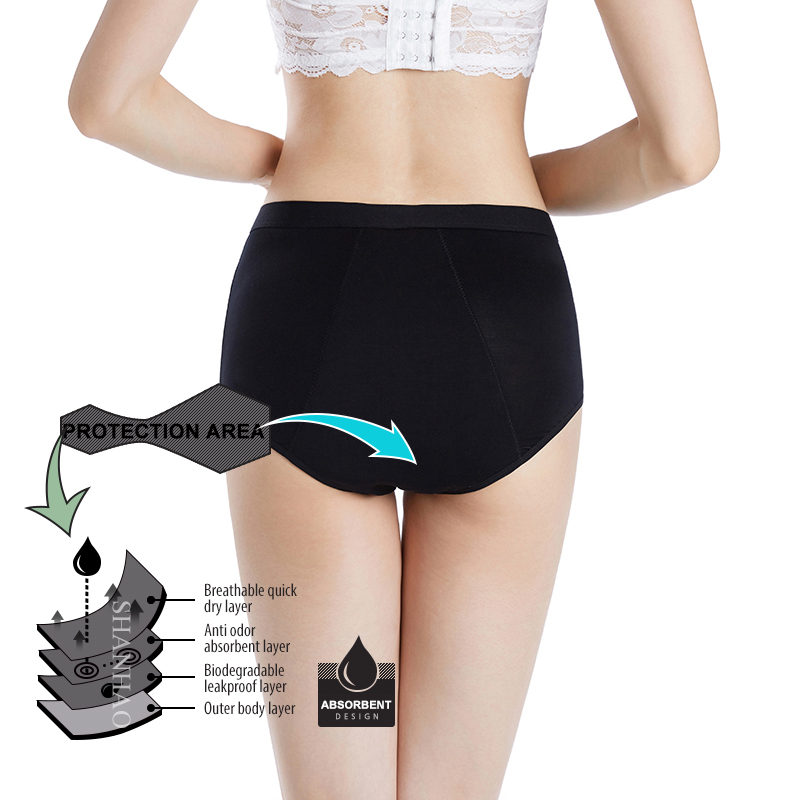 Factory Custom Sustainable Menstrual Period Panties Underwear High Quality US EU sizing