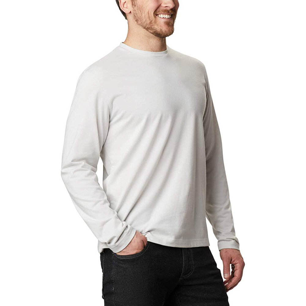 Enerup OEM ODM Soft Moisture Wicking Polyester Gym O-neck Men Plus Size QUICK DRY Long Sleeve T Shirt