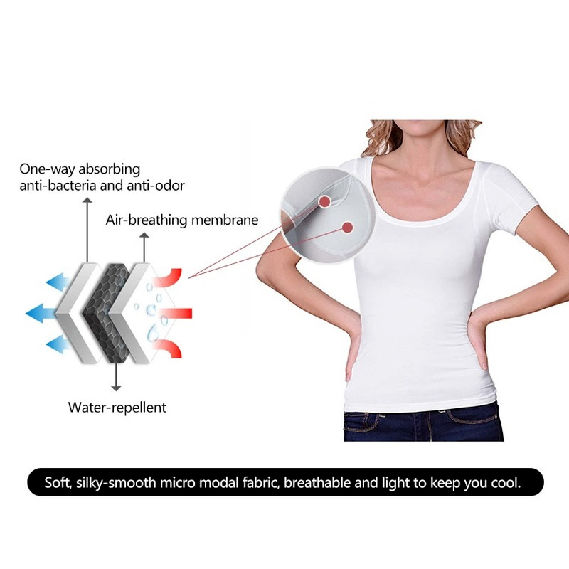 Enerup ODM/OEM Cotton Breathable Gym Clothing White Cotton V Neck Womens Undershirts Sweatproof T Shirts