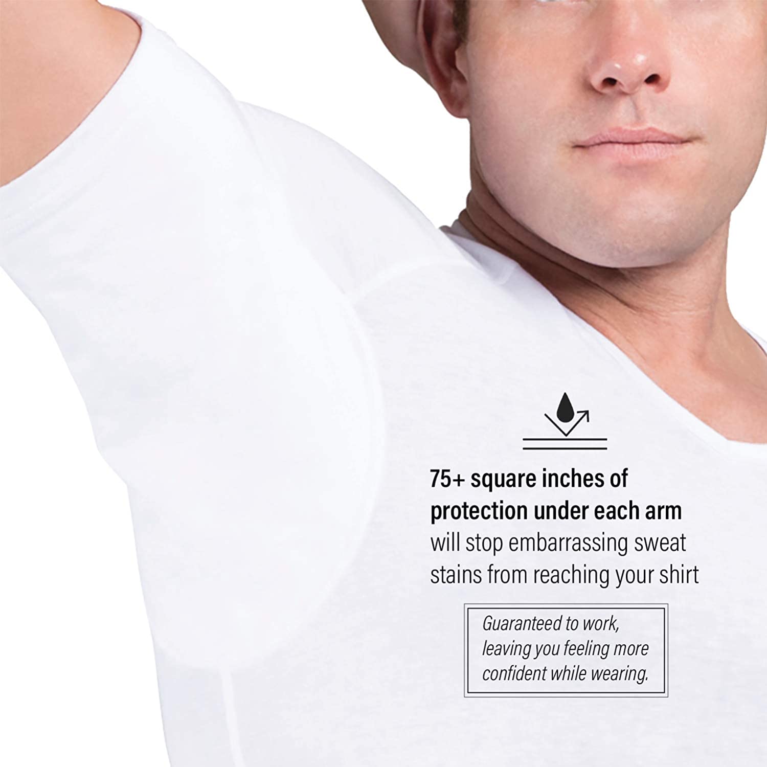 Enerup OEM/ODM Anti-Odor Moisture Wicking 100% polyester Mens Sweatproof Activated T-Shirt Undershirt