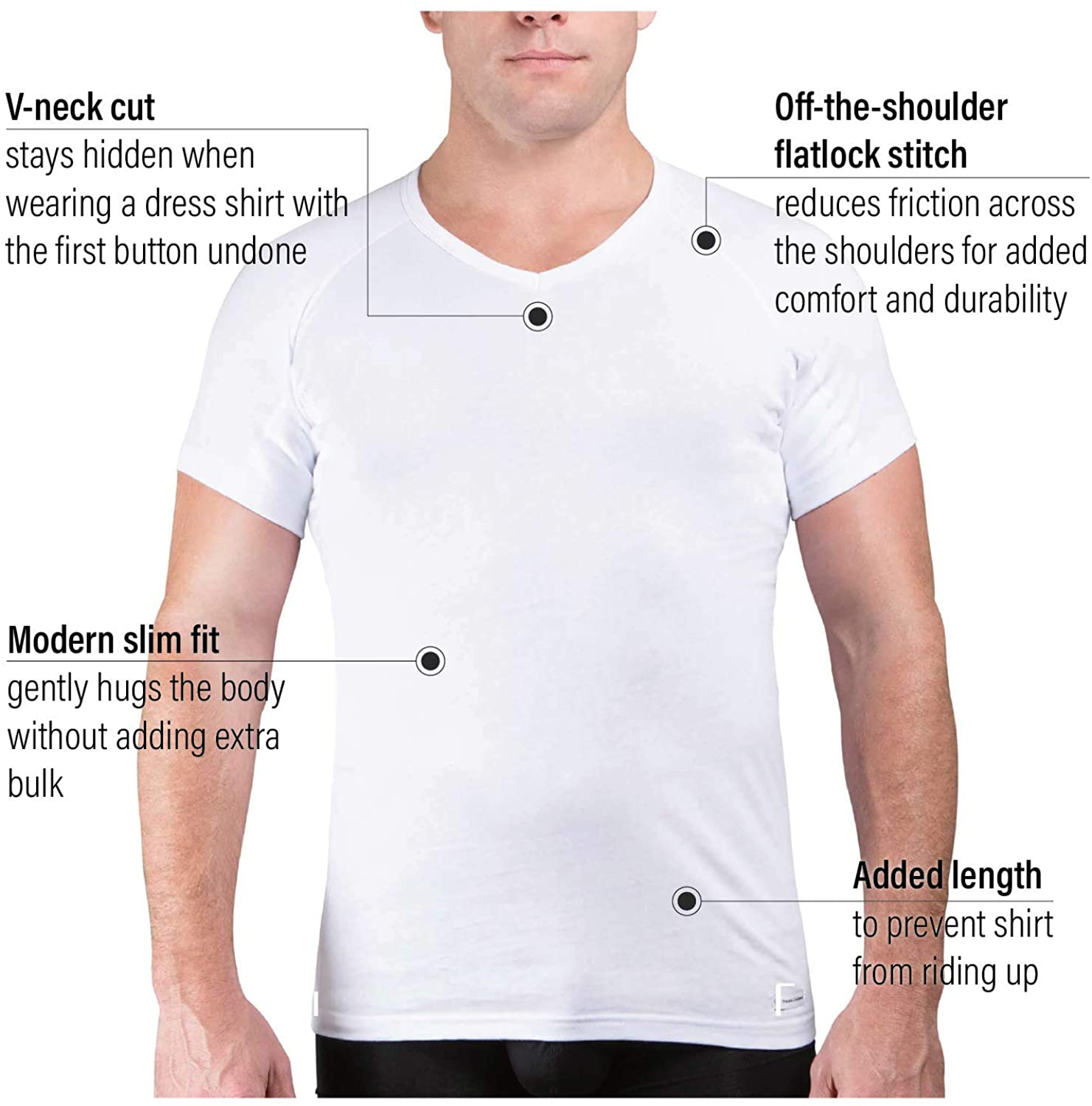 Enerup OEM/ODM Anti-Odor Moisture Wicking 100% polyester Mens Sweatproof Activated T-Shirt Undershirt