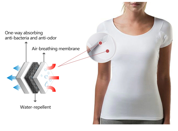 Enerup OEM/ODM Anti-Odor Moisture Wicking Anti Sweat Proof Resistant Polyester Underwear T-Shirt Undershirt For Women