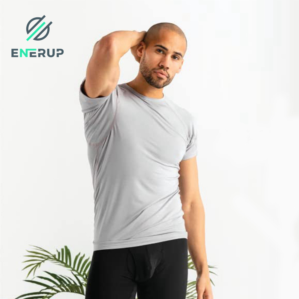 Enerup OEM/ODM Hydro-shield White O-neck Polyester Short Sleeve Shirts Mens Sweatproof Undershirt T Shirt